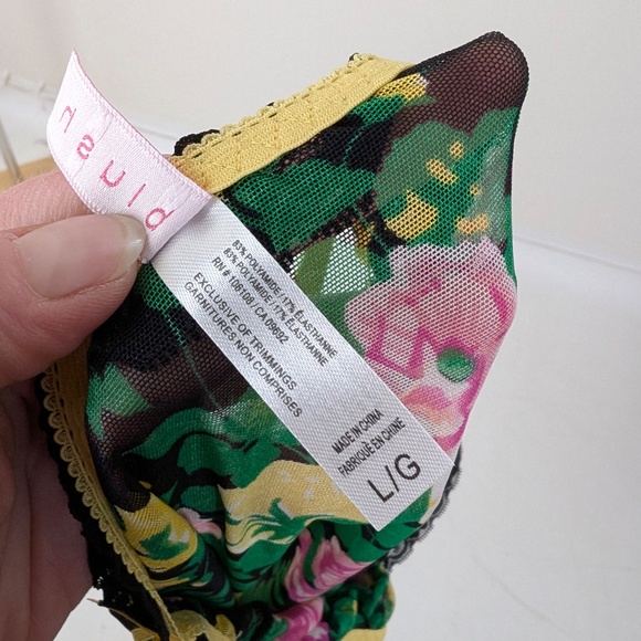 Free With Purchase - Blush Camisole Floral Sleeveless Straps Push Up Mesh - Picture 9 of 9